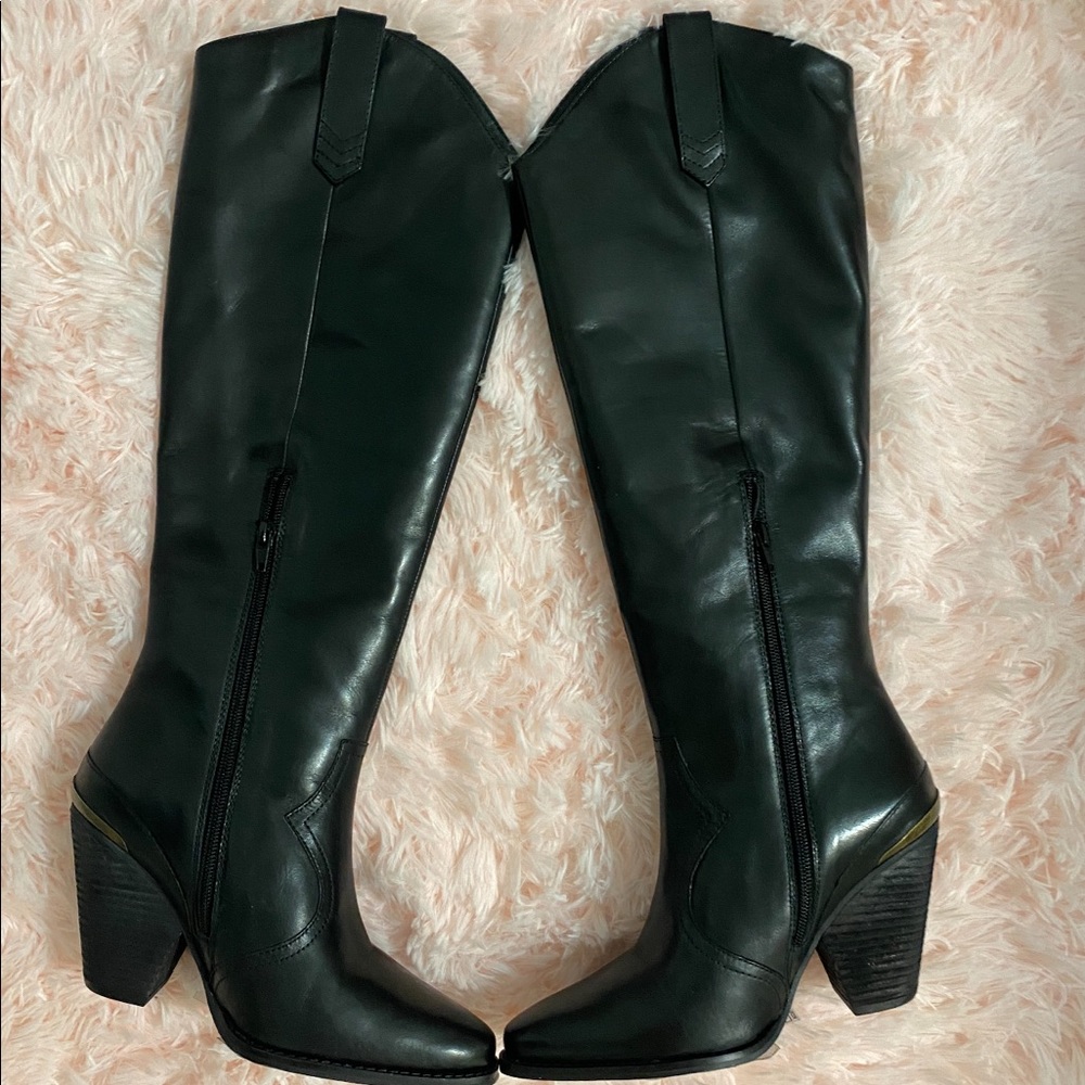 Black western tall boots - free people- brand new never worn
